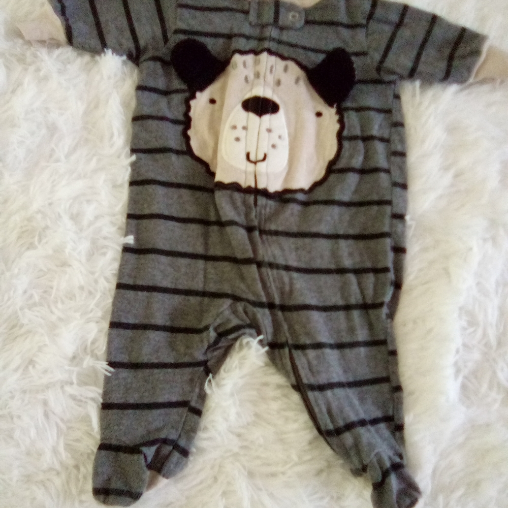 Gray Gerber Zipper Sleeper/Footie